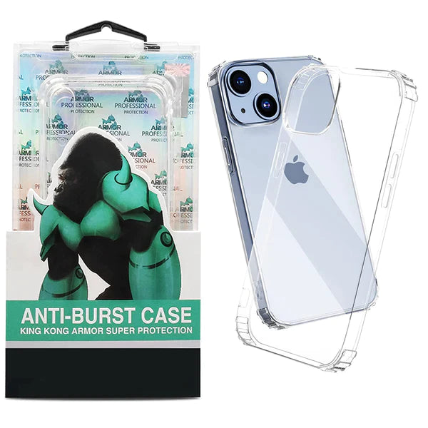Anti Burst King Kong Armor Super Protection Case Cover for iPhone15 Plus Clear
