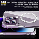 Atouchbo  Crystal Case Wireless Charging  Case For Magsafe For Iphone 15 Pro