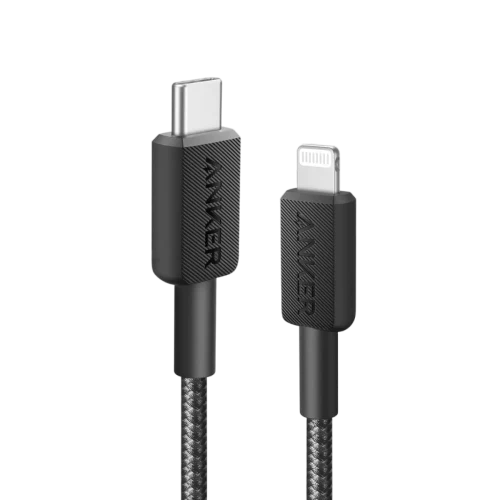 Anker 322 USB-C to Lightning Cable Braided (0.9m/3ft) -Black