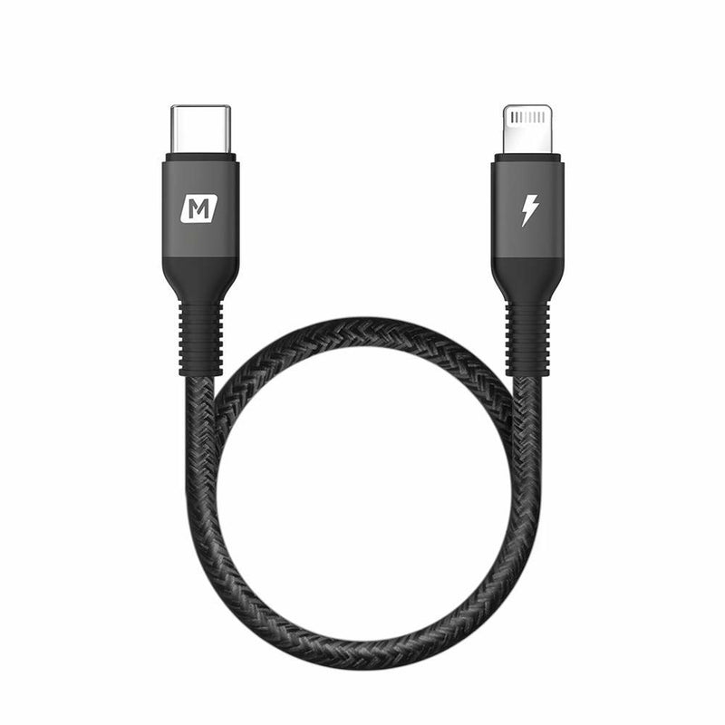 Momax Elite Link 3 USB-C to Lightning Cables 2.2/1.2/0.3M - BLACK    موماكس ثلاثة كيابل لايتنينج إلي تايب سي بطول 2.2/1.2/0.3 متر - أسود