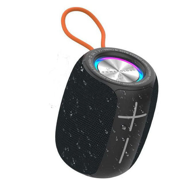 Powerology Ghost Speaker Bluetooth 5.0 Water Resistant - Black