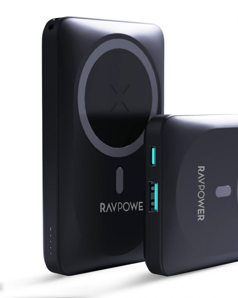 Ravpower 10000mAh Magnetic Wireless PowerBank - Black