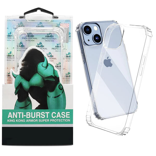 Anti Burst King Kong Armor Super Protection Case Cover for iPhone14 Plus Clear