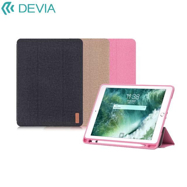 Devia السهل Linen Texture Leather Case for iPad مع Pencel Slot for ipad Pro11 (2020) Black