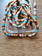 Straps rainbow orange teal For iPhone (Cross/Neck) with Clear Case