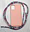 Straps for iPhone (Crosss/الرقبة) مع حالة اللون الوردي الملونة