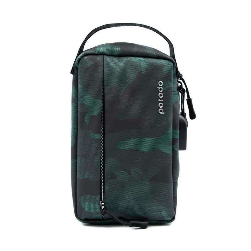 Porodo Convenient Leather Storage Bag 8.2 Dark Green Camo
