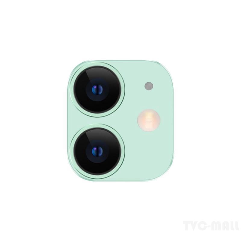 توتو عدسة الكاميرا فيلم كامل يغطي الإطار المعدني تشديد الزجاج غطاء حماية مناسبة ل iPhone 11.6.1 – الأخضر