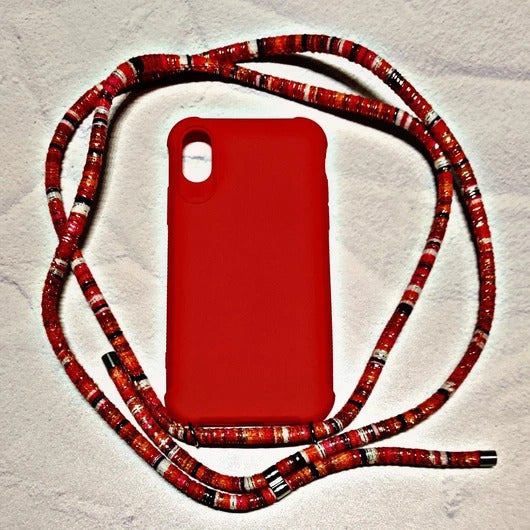 Straps For iPhone(Cross/Neck) with Colored Red Case