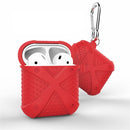 Soft Protective Case With Keychain For Apple AirPods Red