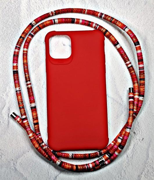 Straps For iPhone(Cross/Neck) with Colored Red Case