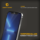 Liberty Guard iPhone 13 Pro Max  2.5D Full Cover Rounded Edge Screen Protector  Anti Shock & Anti Impact - Clear