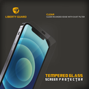 Liberty Guard iPhone 12/12 Pro 2.5D Full Cover Rounded Edge with Dust Filter Screen Protector, Anti Shock & Anti Impact - Clear