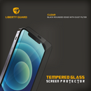Liberty Guard iPhone 12/12 Pro, 2.5D Full Cover Rounded Edge with Dust Filter Screen Protector  Anti Shock & Anti Impact - Black