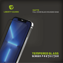 Liberty Guard  iPhone 13 Pro 6.1 Matte Full Cover Black Rounded Edge Screen Protector , Anti Shock & Anti Impact. - Clear