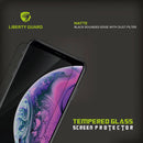 Liberty Guard iPhone 11 Pro Max,  2.5D Matte Full Cover Rounded Edge with Dust Filter Screen Protector Anti Shock & Anti Impact - Black