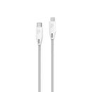 Powerology Braided USB-C to Lightning Cable 2M - White