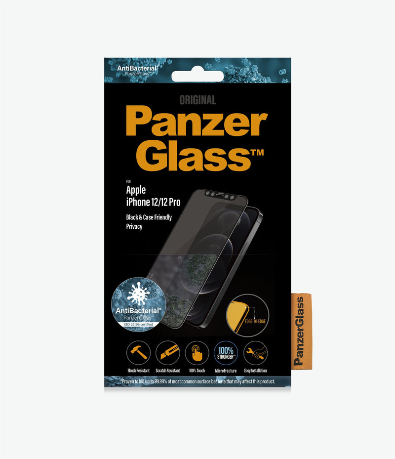 PanzerGlass™ iPhone 12/12 Pro Black - Privacy