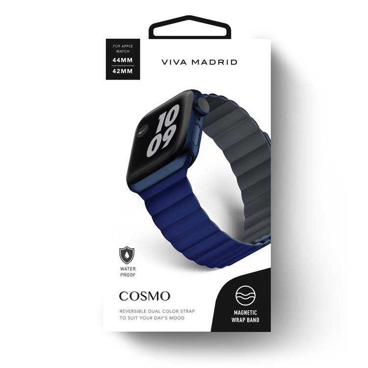 Viva Madrid Magnetic Watch Strap Cosmo for Apple Watch 42/44/45mm-Blue/Grey