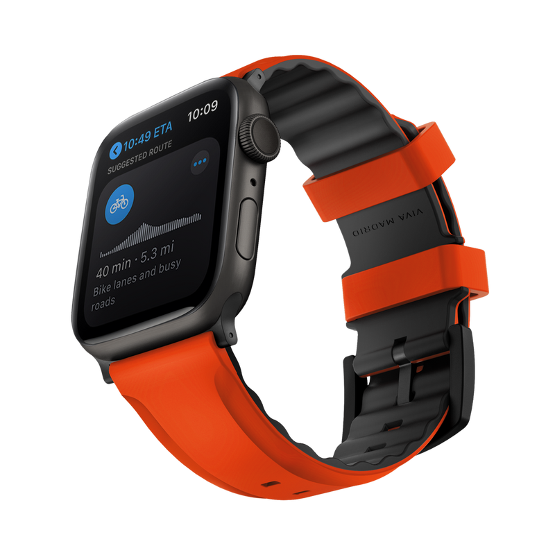 Viva Madrid Venturx Silicone Sport Watch Strap Compatible for Apple Watch 42/44/45MM |Watch Band - Orange