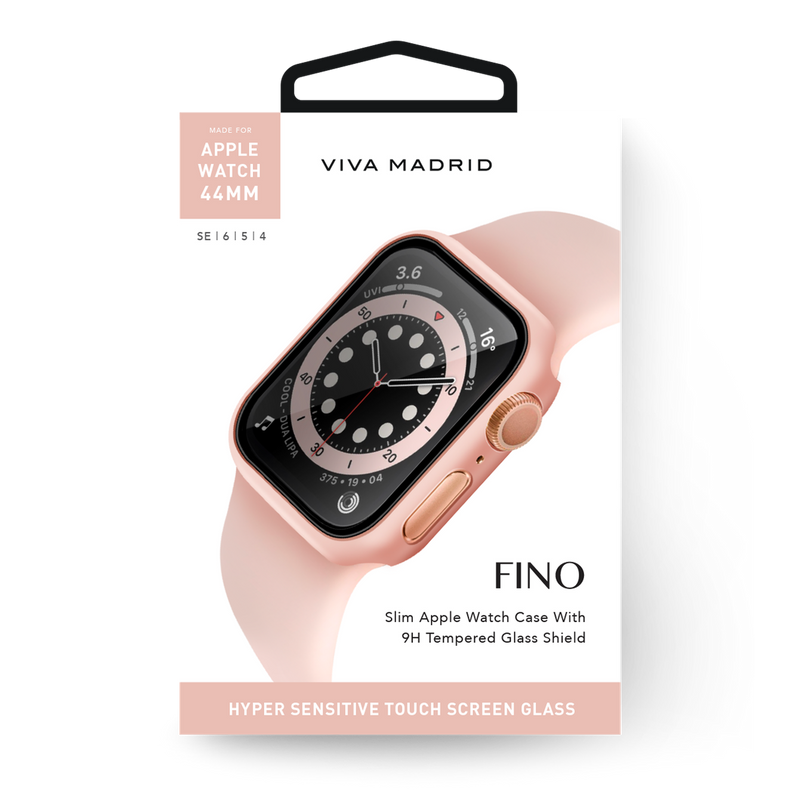 Viva Madrid Fino Screen Protector Case Compatible for Apple Watch, Full Protective Bumper Cover Case,  42/44mm - Pink