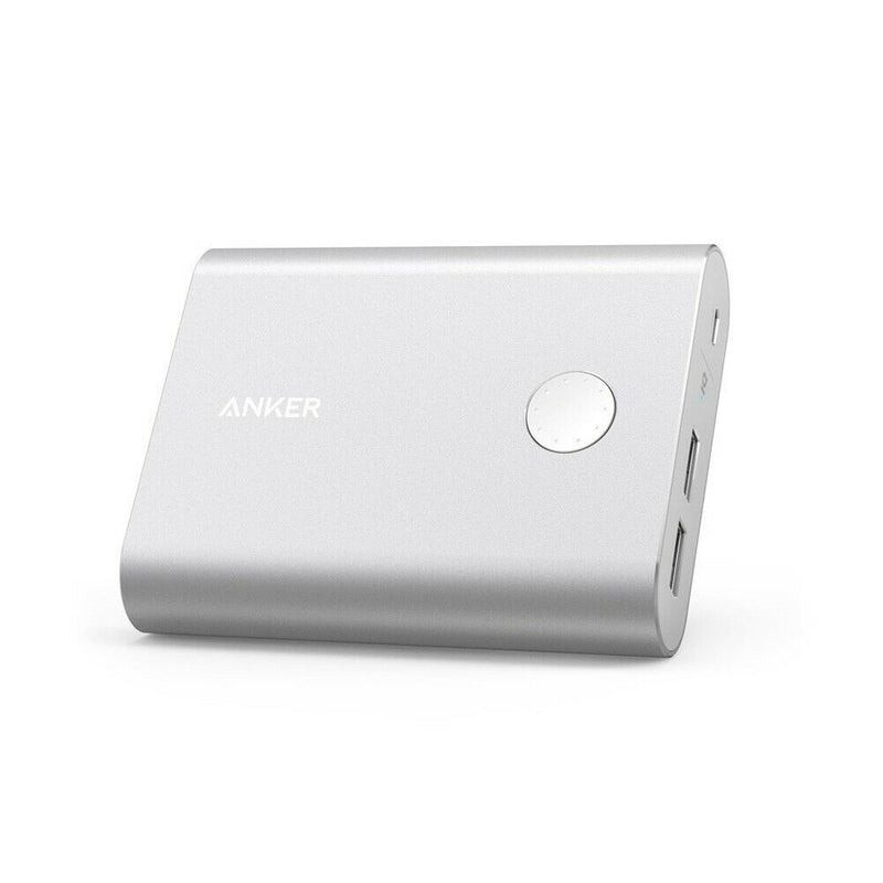 New Anker PowerCore+ 13400mAh QC 3.0 Portable Charger Power Bank - Silver